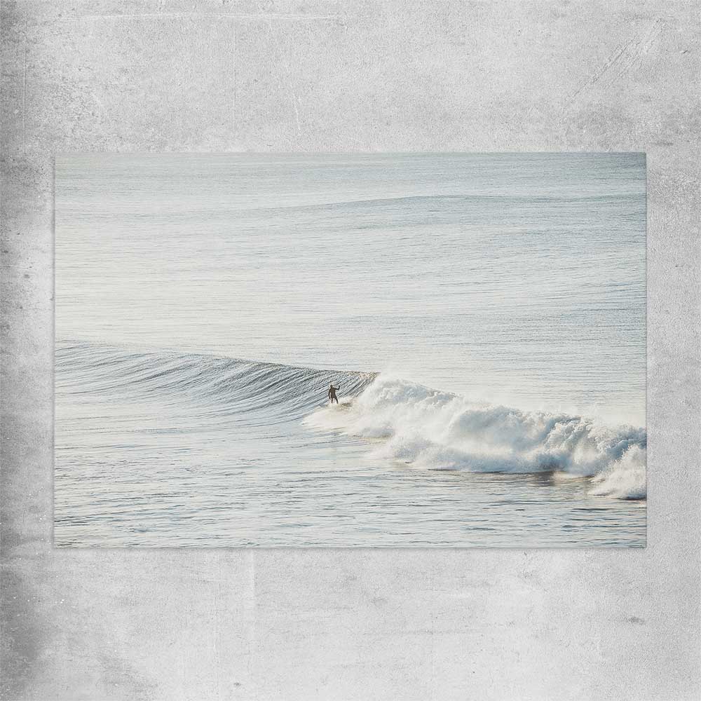 Beach and coastal wall art print of Surfing Waves on a rolled print