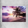 Beach and coastal wall art print of Tropical Sunset on a rolled print