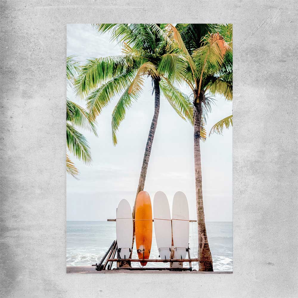 Beach and coastal wall art print of Tropical Surf on a rolled print