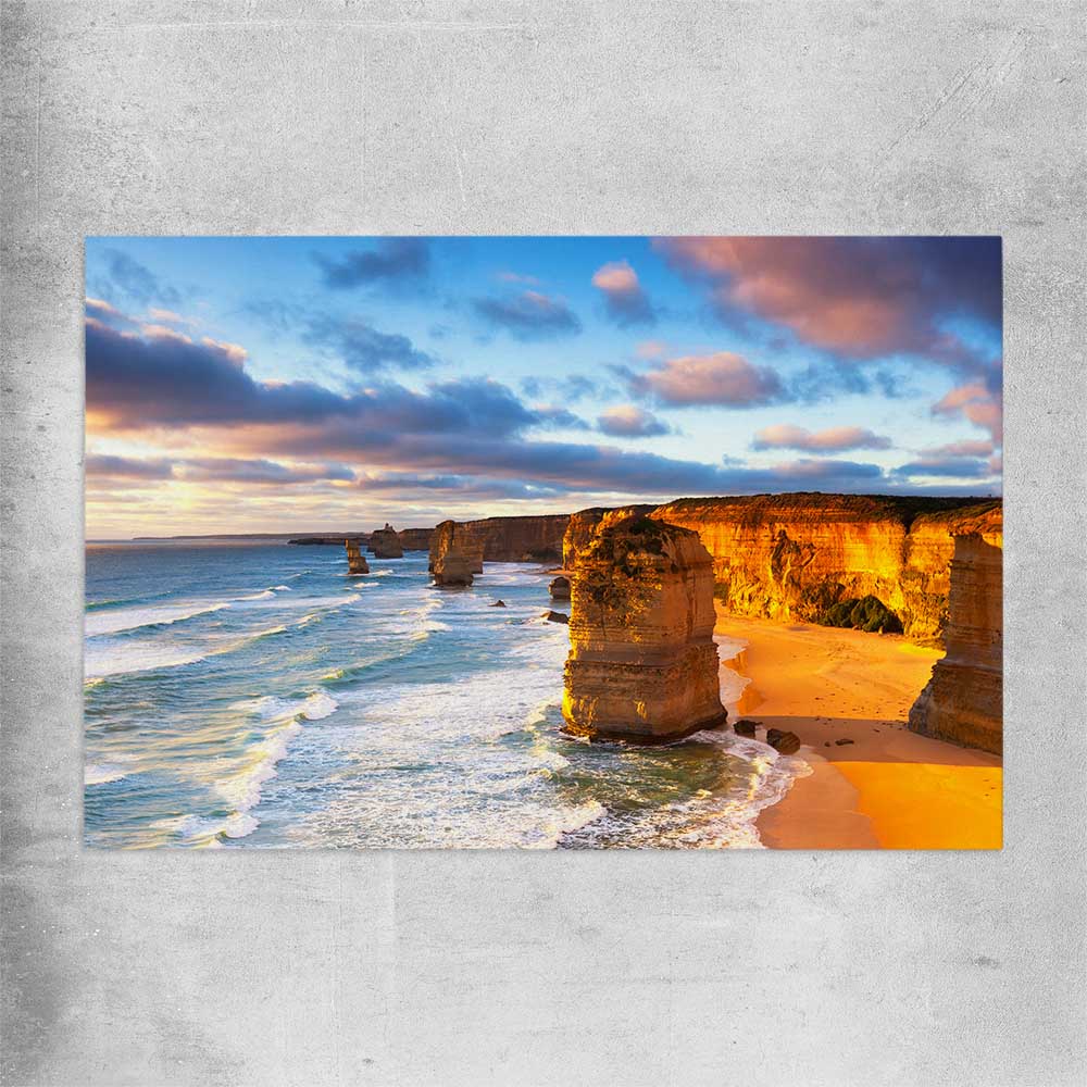 Beach and coastal wall art print of Twelve Apostles on a rolled print