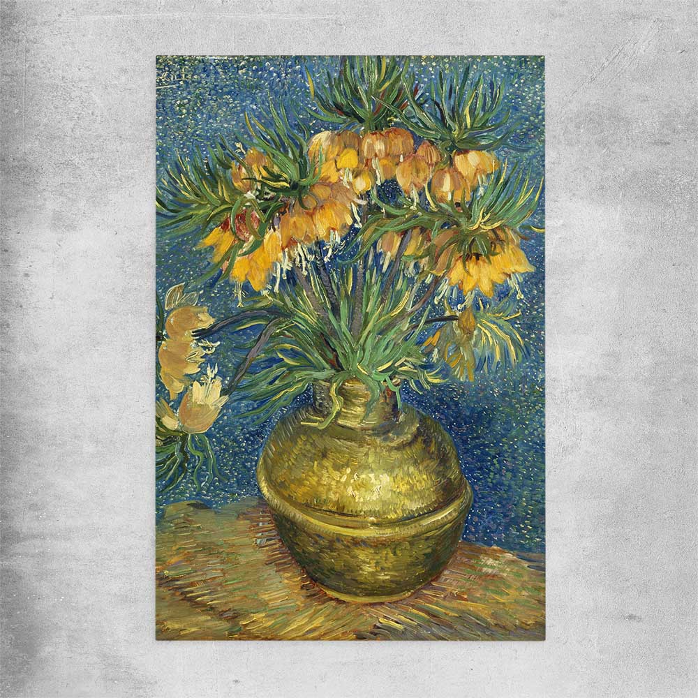 Classic wall art and canvas print of Imperial Fritillaries Van Gogh on a rolled print