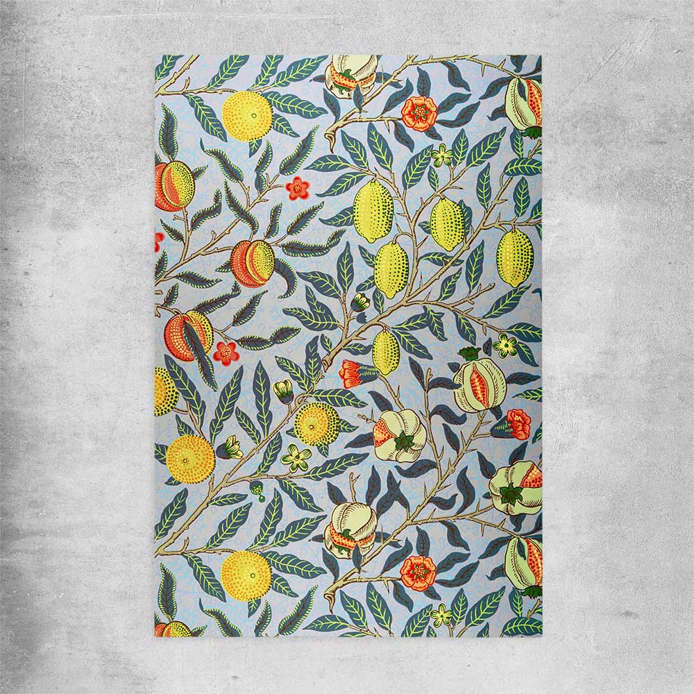 Classic wall art and canvas print of Pomegranate William Morris on a rolled print