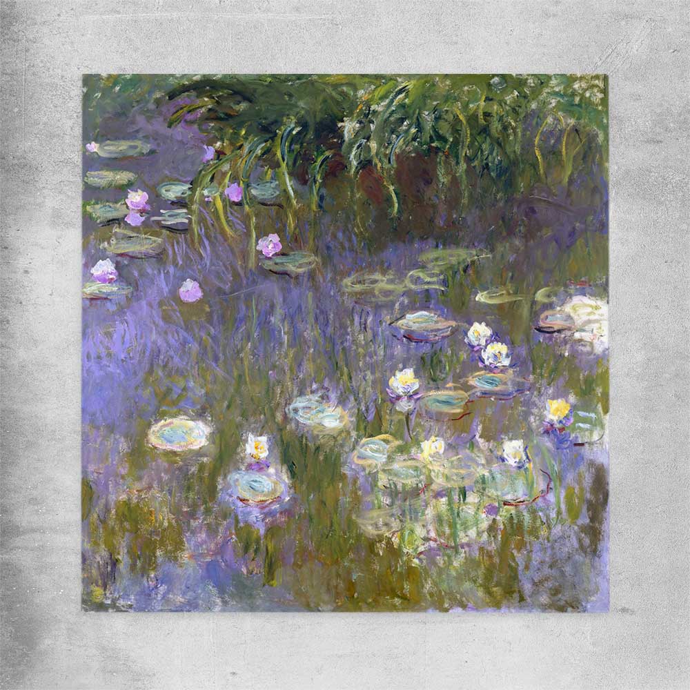 Classic wall art and canvas print of Water Lilies Claude Monet on a rolled print