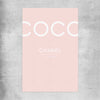Coco Fashion Pink rolled print - part of our high quality fashion canvas wall art and prints collection