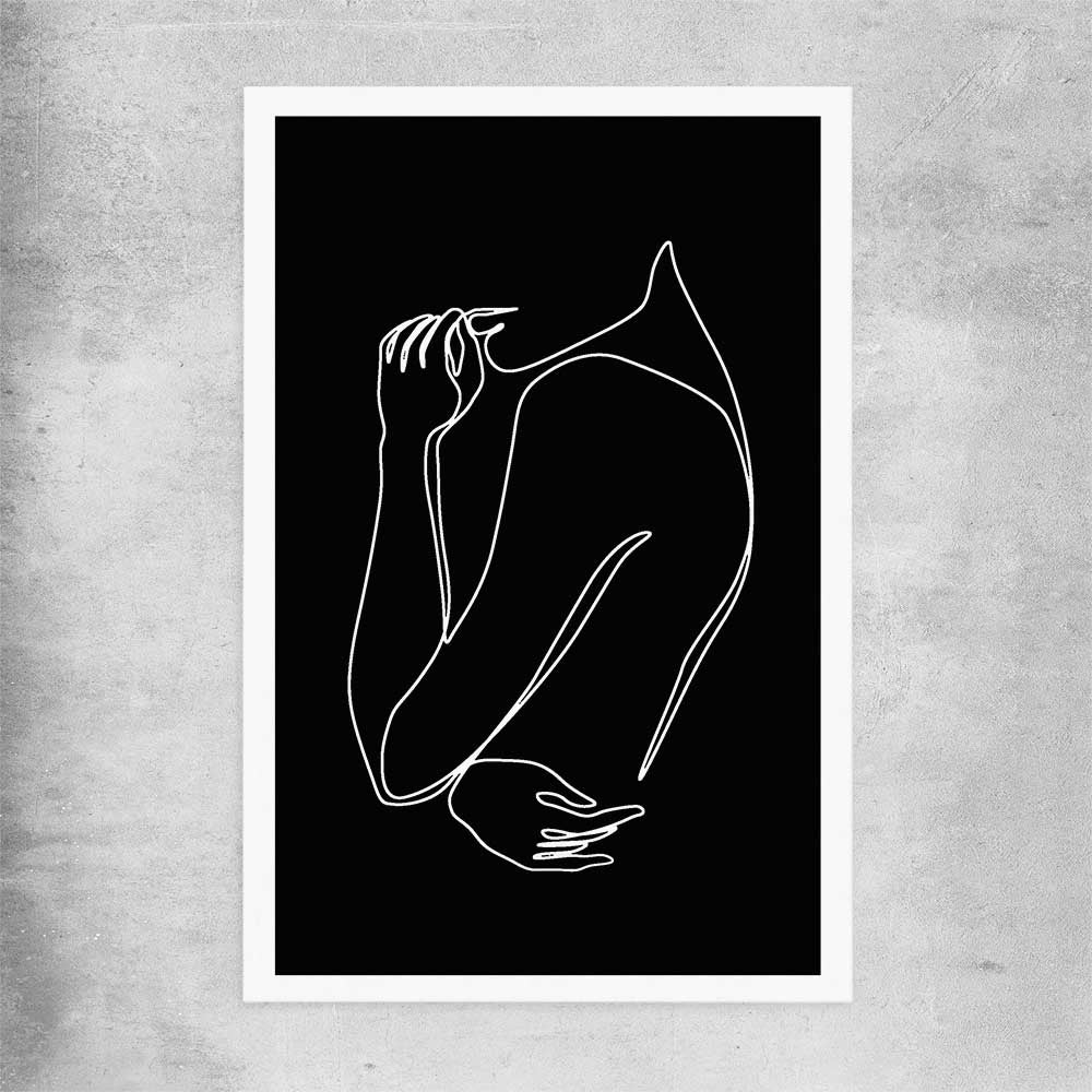 Gentle Hold Invert rolled print - part of our high quality fashion canvas wall art and prints collection