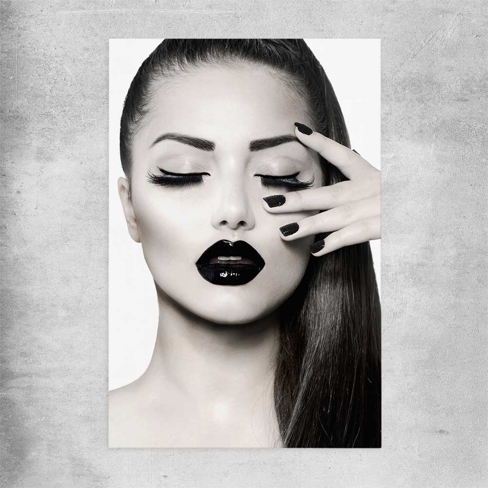 Monotone Model rolled print - part of our high quality fashion canvas wall art and prints collection