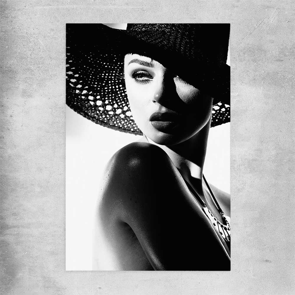 Silhouette Stare rolled print - part of our high quality fashion canvas wall art and prints collection