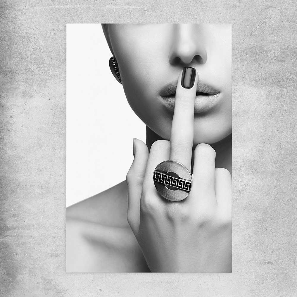 The Finger rolled print - part of our high quality fashion canvas wall art and prints collection