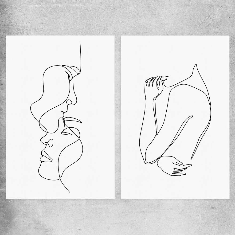 Warmth Pair rolled print - part of our high quality fashion canvas wall art and prints collection