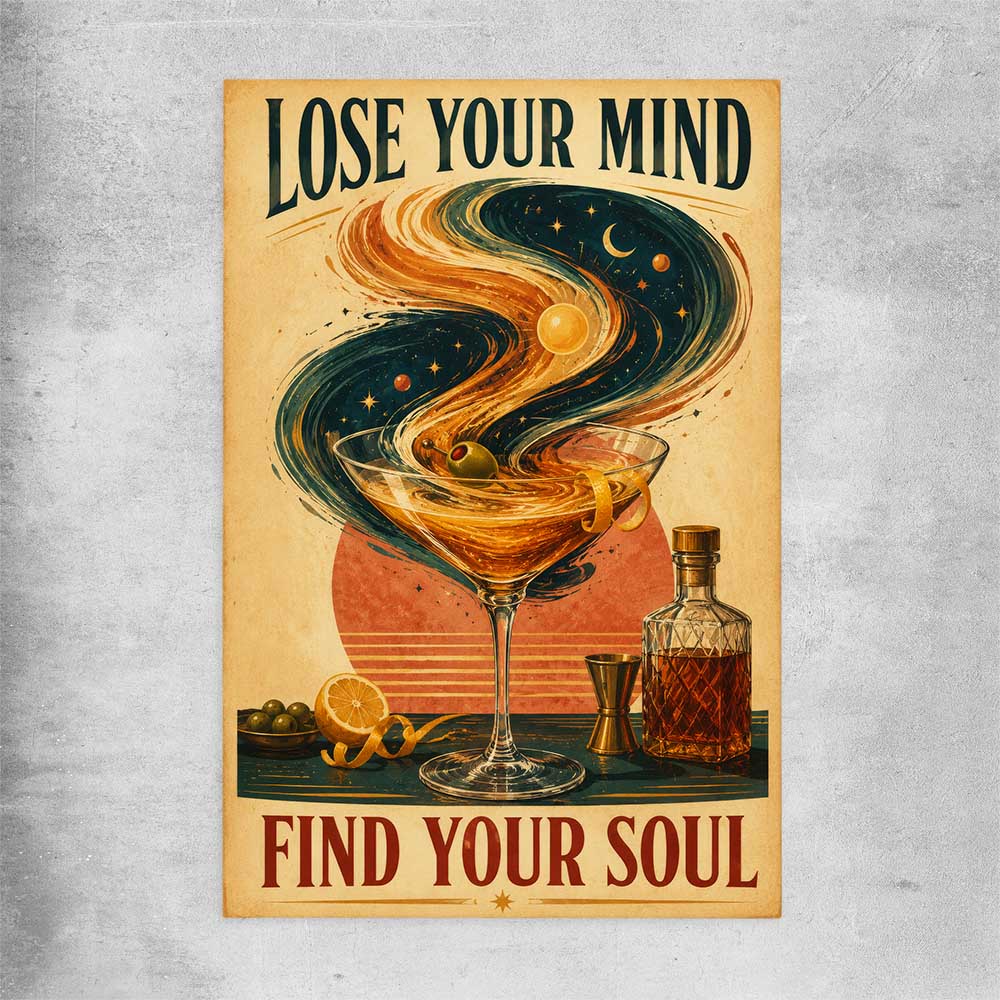 Inspirational wall art print of Find Your Soul on a rolled print