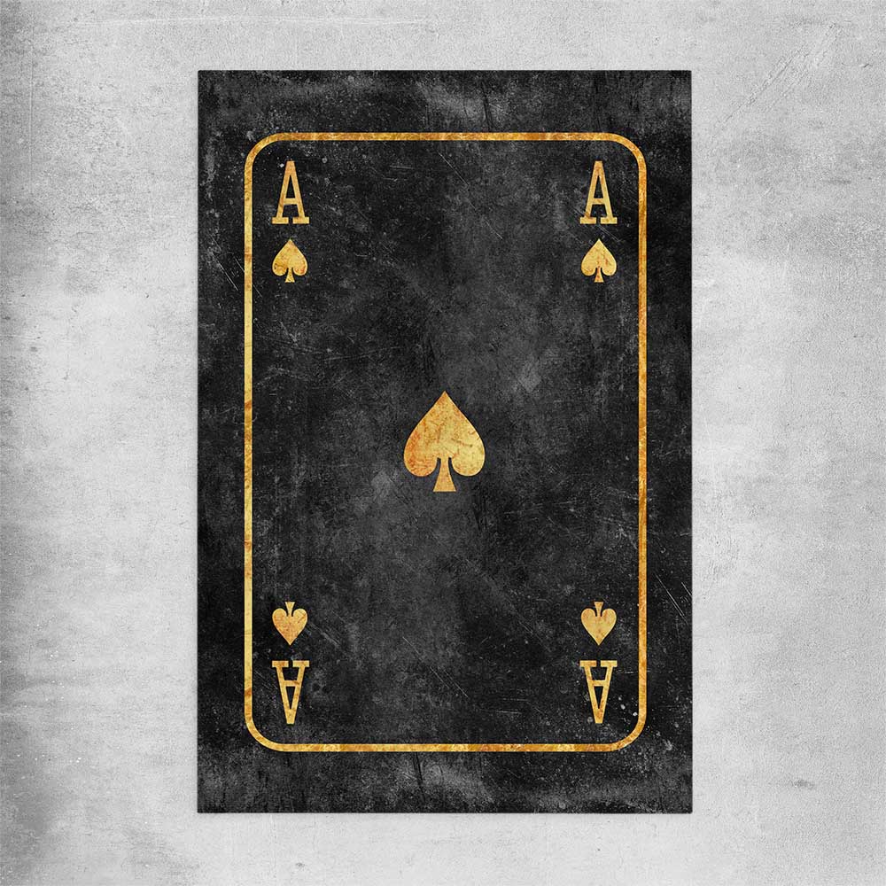 Ace of Spades rolled print - part of our high quality fashion canvas wall art and prints collection
