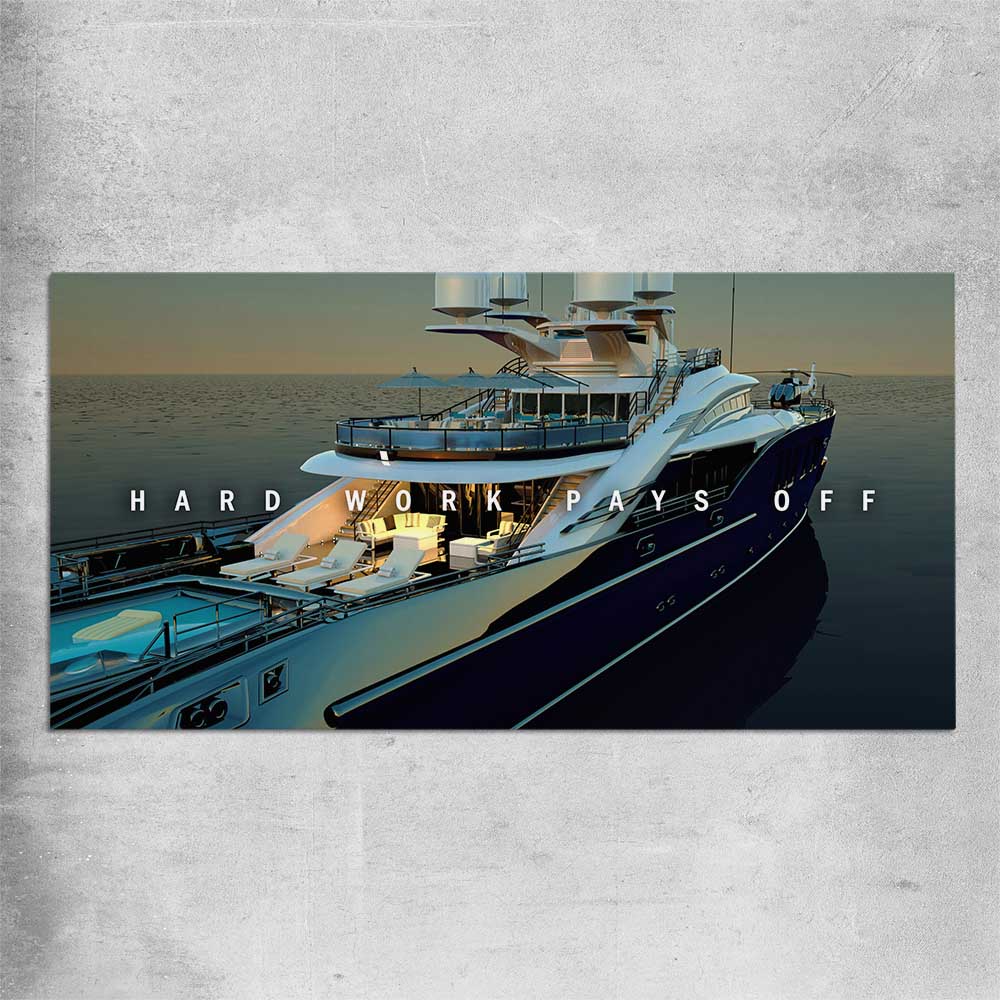 Hard Work Pays Off rolled print - part of our high quality fashion canvas wall art and prints collection