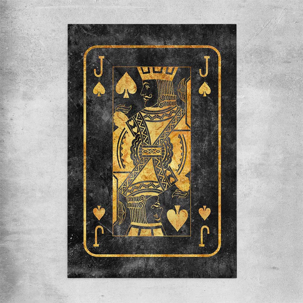Jack of Spades rolled print - part of our high quality fashion canvas wall art and prints collection