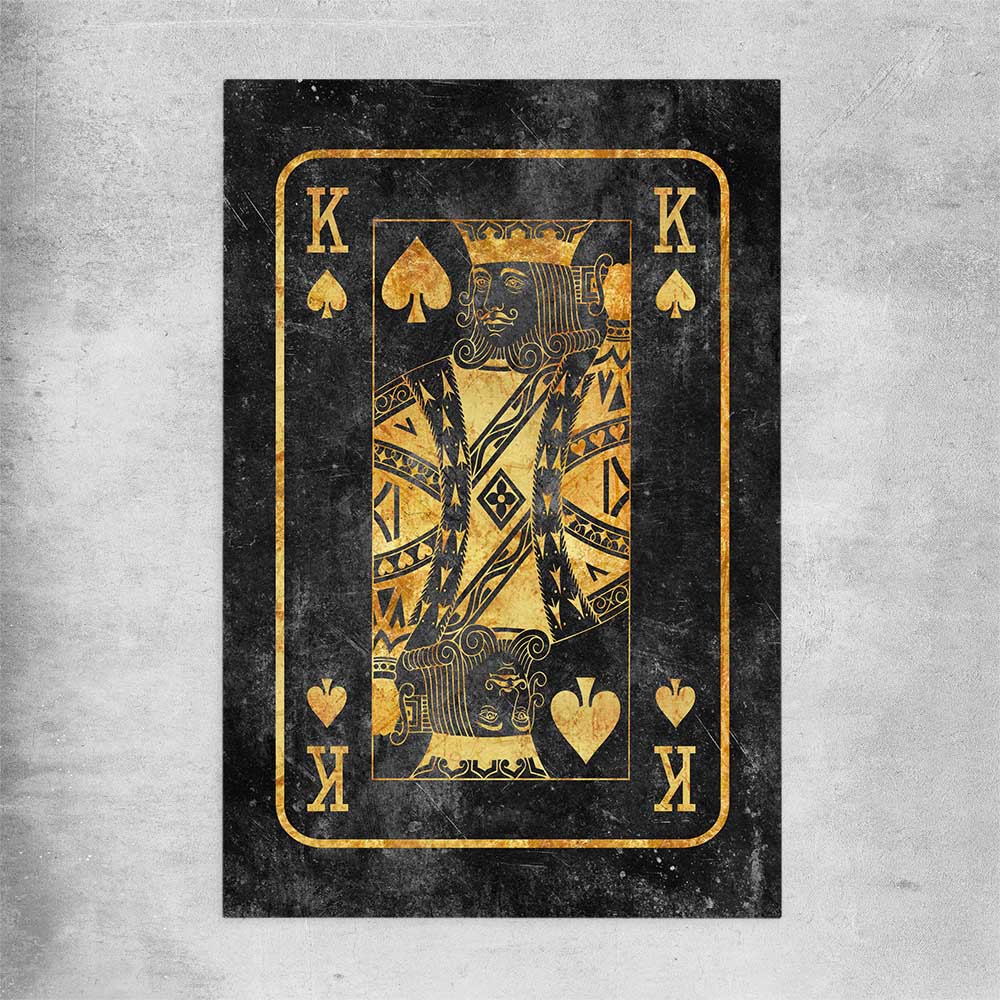 King of Spades rolled print - part of our high quality fashion canvas wall art and prints collection