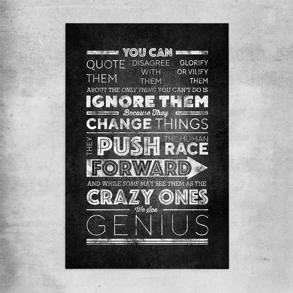 Inspirational wall art print of Push Forwards on a rolled print