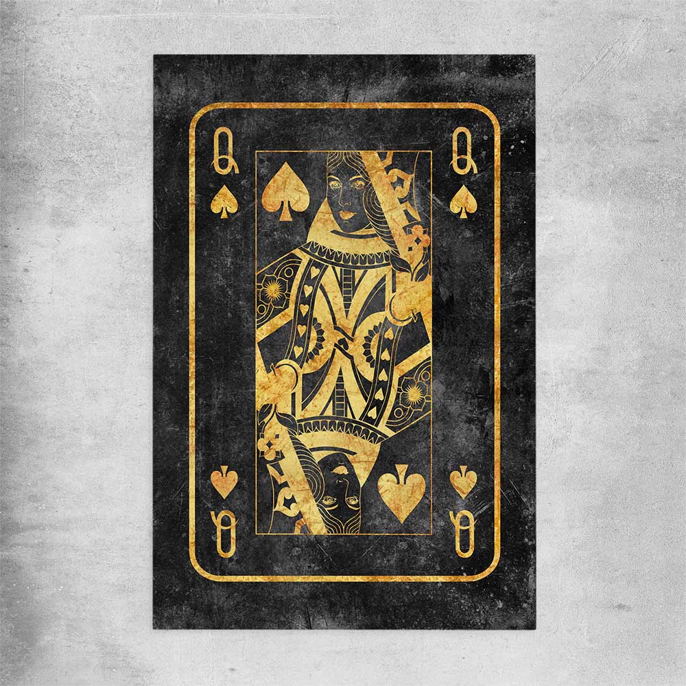 Queen of Spades rolled print - part of our high quality fashion canvas wall art and prints collection
