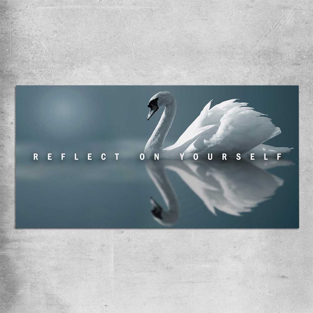 Reflect On Yourself rolled print - part of our high quality fashion canvas wall art and prints collection