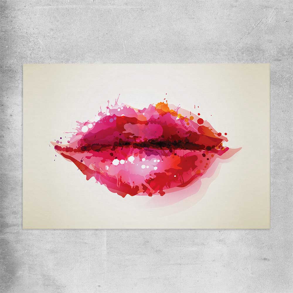 Abstract Lips rolled print - part of our high quality canvas lips wall art collection