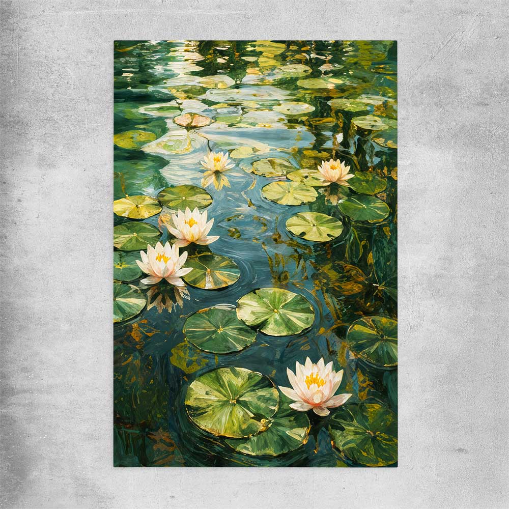 Floral print of Emerald Reverie on a rolled print