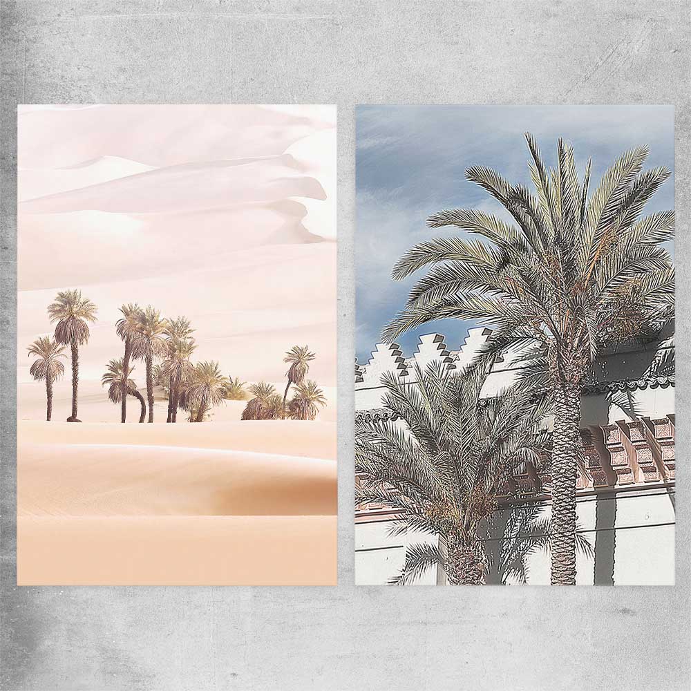 Floral print of Desert Dunes Pair on a rolled print