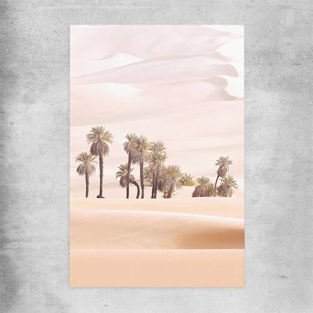 Floral print of Desert Dunes on a rolled print