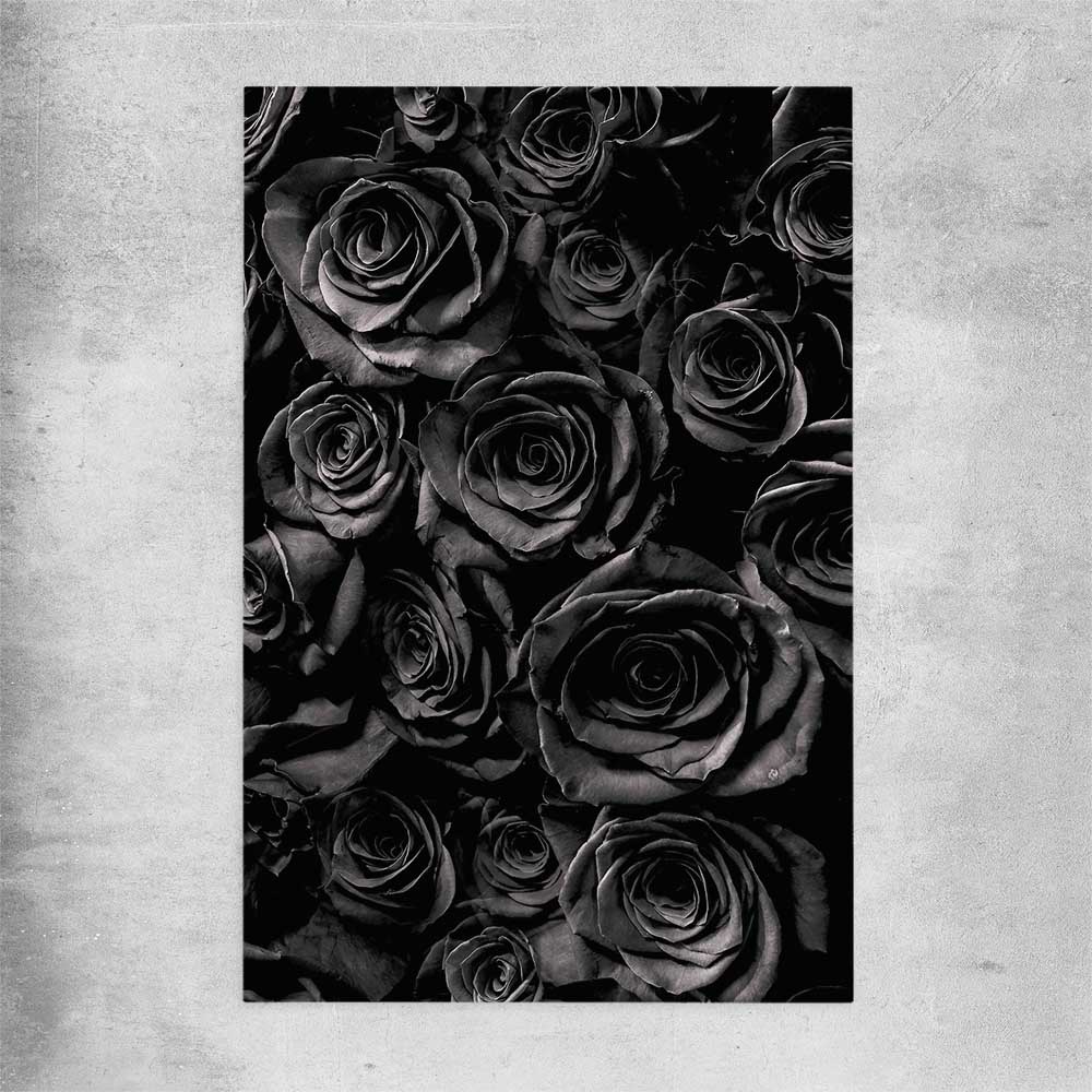 Floral print of Hidden Roses on a rolled print