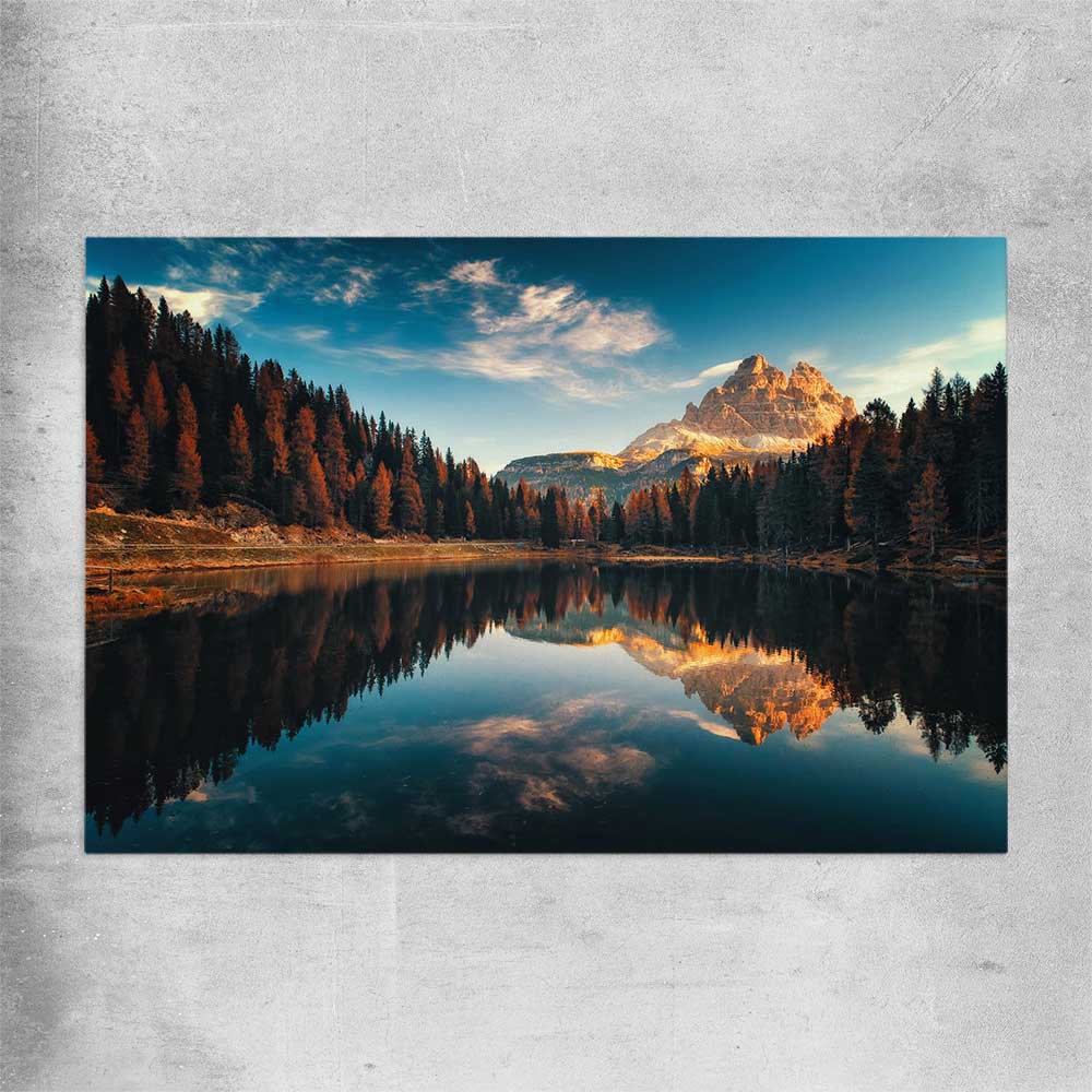 Floral print of Lago Antorno on a rolled print