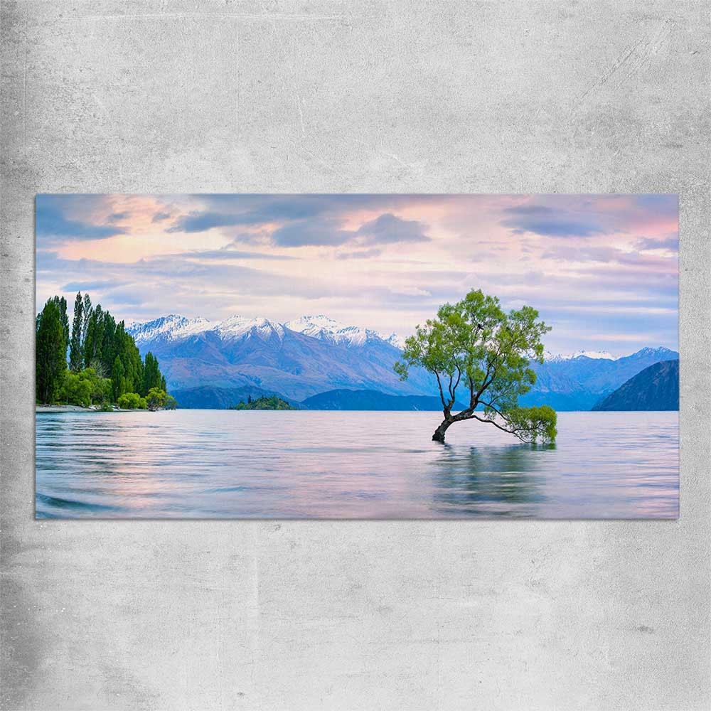 Floral print of Lake Wanaka Landscape on a rolled print