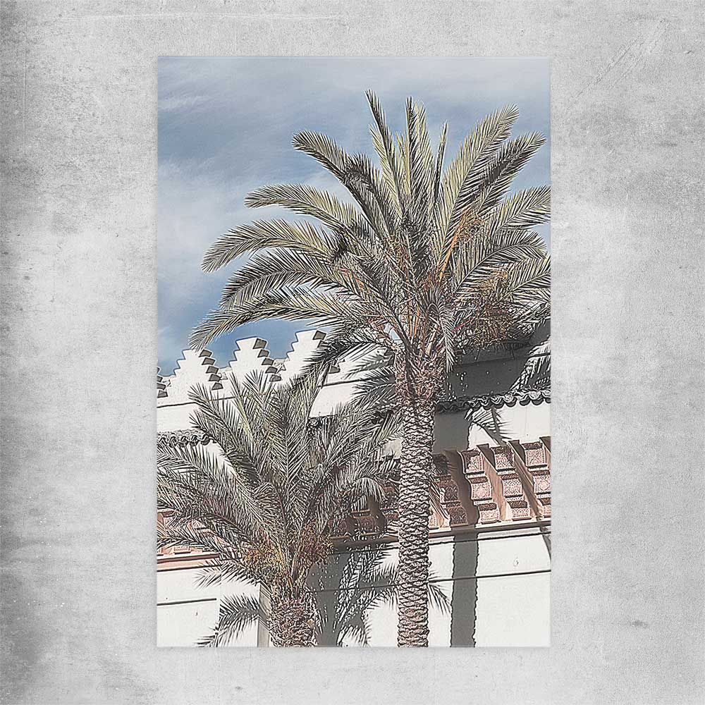 Floral print of Marrakesh Palms on a rolled print