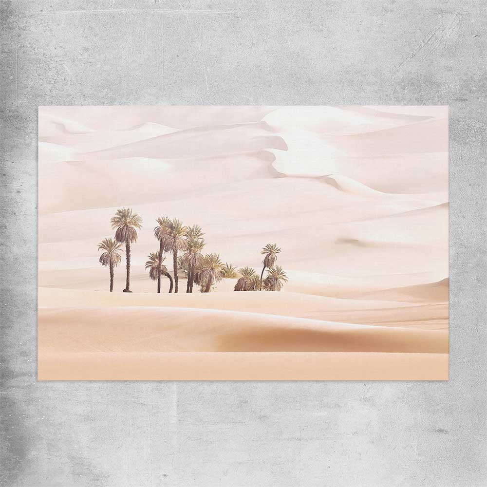 Floral print of Oasis Dunes on a rolled print