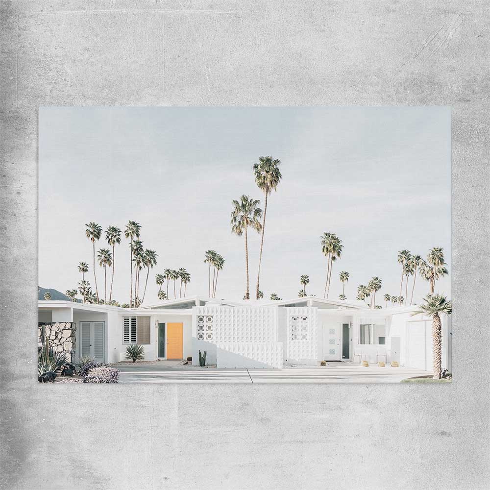 Floral print of Palm Springs on a rolled print
