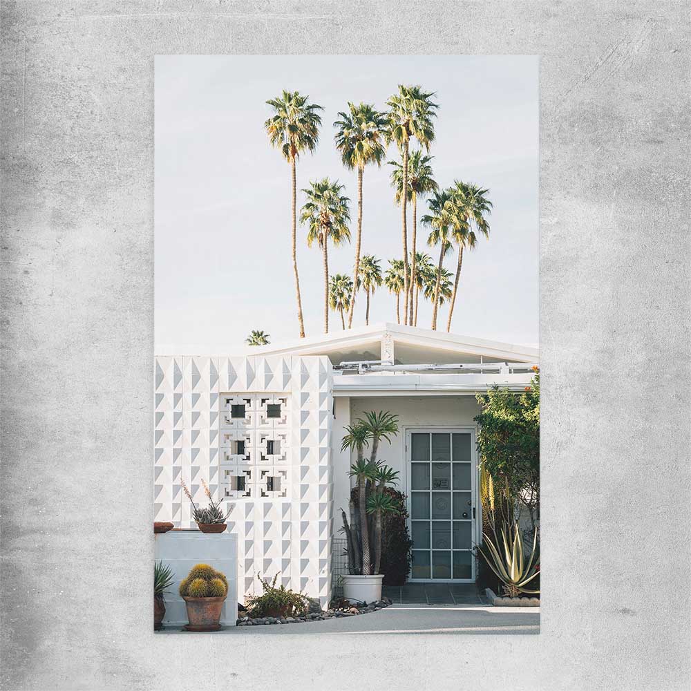Floral print of Palm Springs Sky on a rolled print