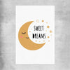 Sweet Dreams rolled print is a nursery canvas wall art and print suited for childrens nursery area
