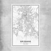Brisbane City rolled print is a high quality print in our city skyline, travel prints and maps collection
