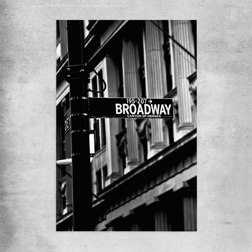 Broadway rolled print is a high quality print in our city skyline, travel prints and maps collection