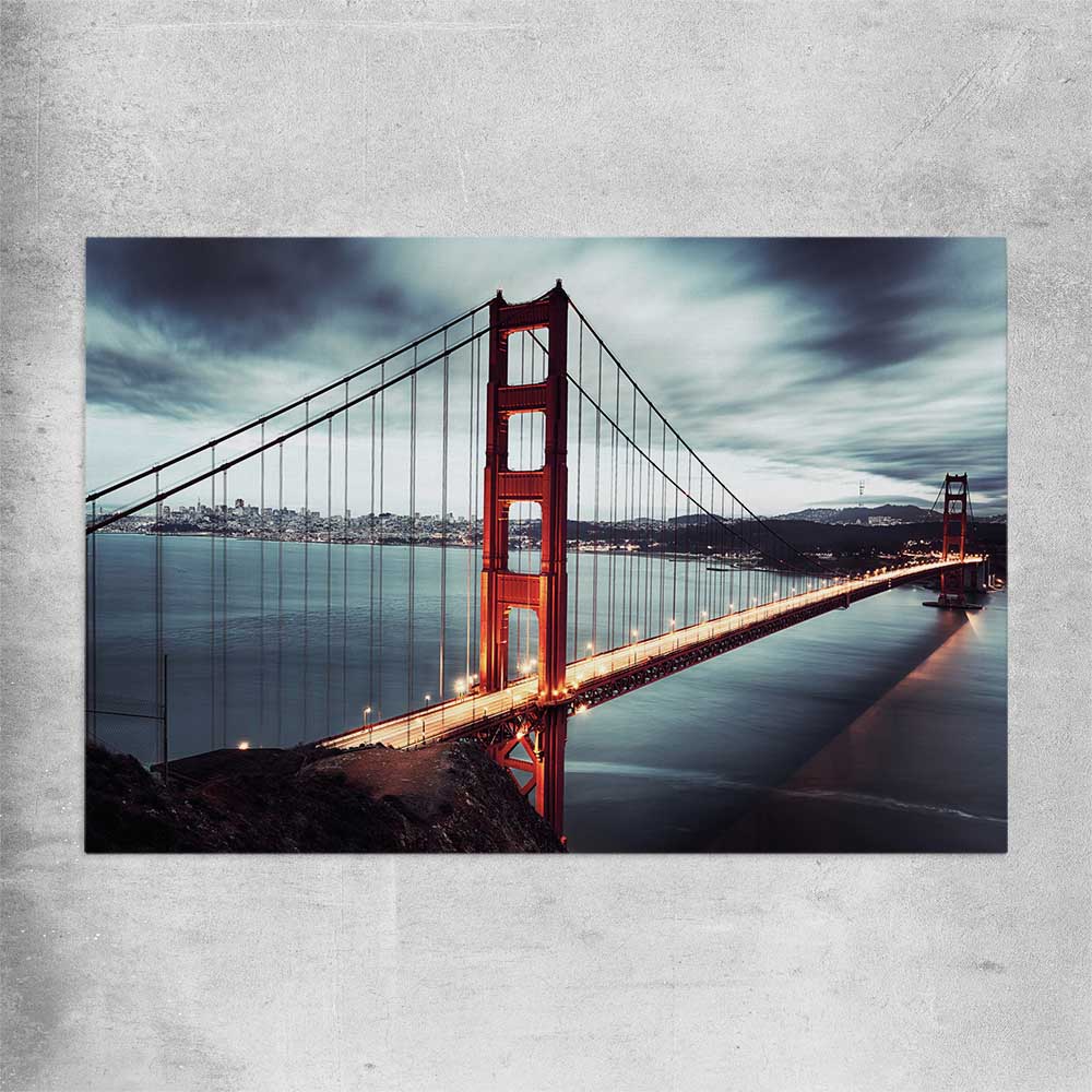 Golden Gate rolled print is a high quality print in our city skyline, travel prints and maps collection