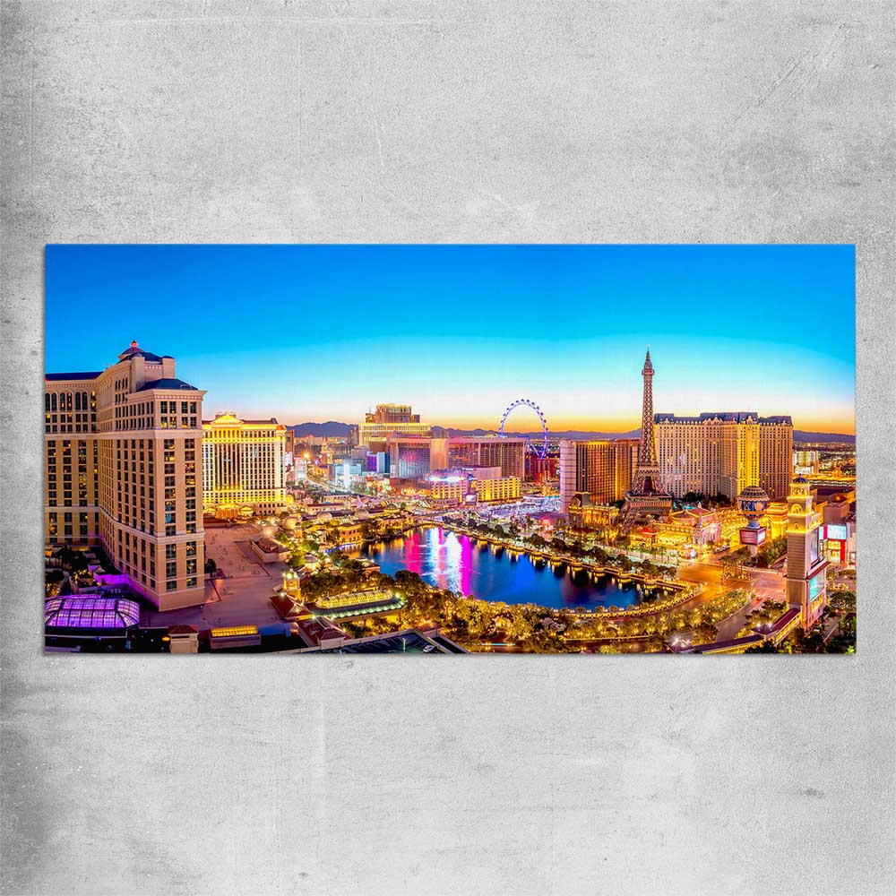 Golden Vegas rolled print is a high quality print in our city skyline, travel prints and maps collection