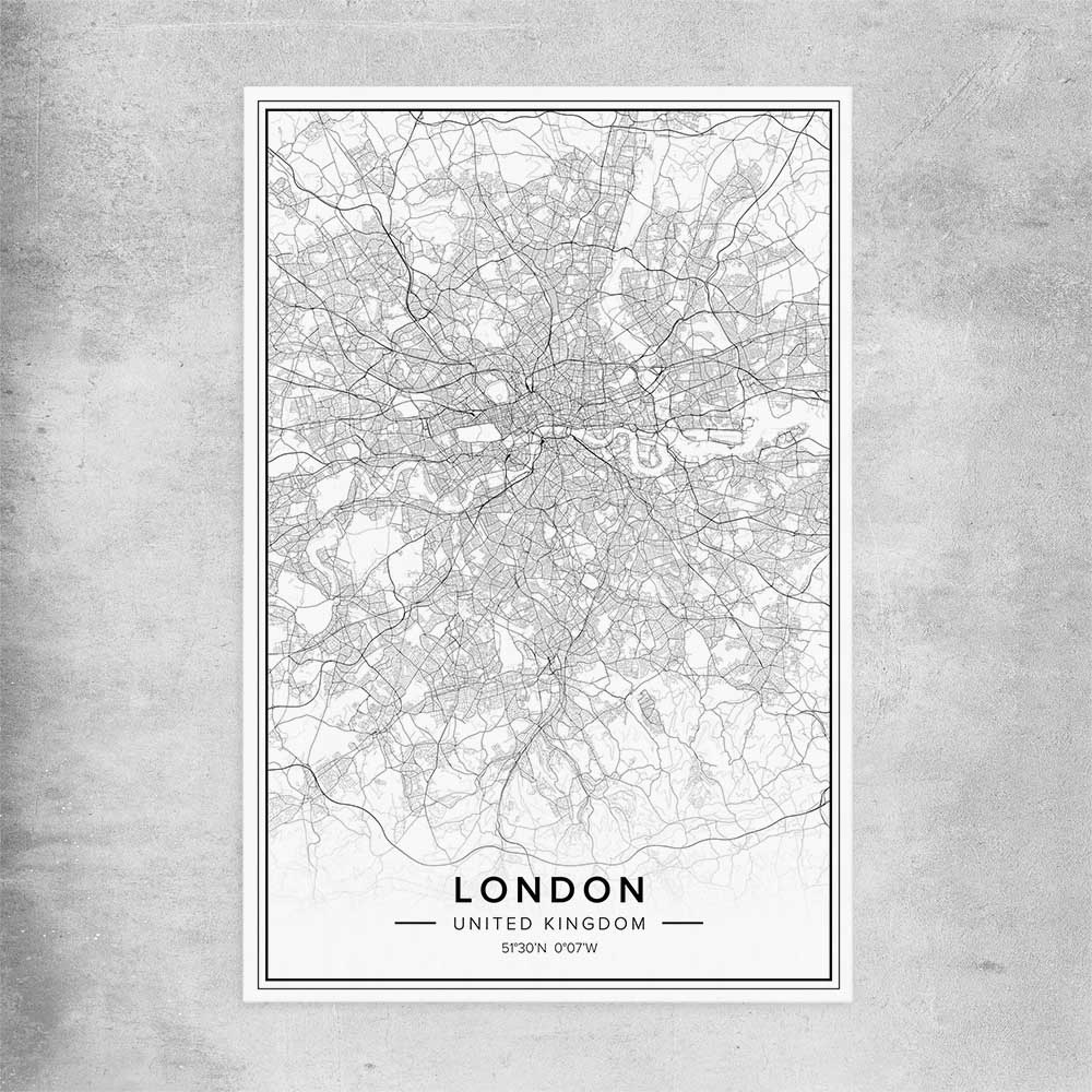London City rolled print is a high quality print in our city skyline, travel prints and maps collection