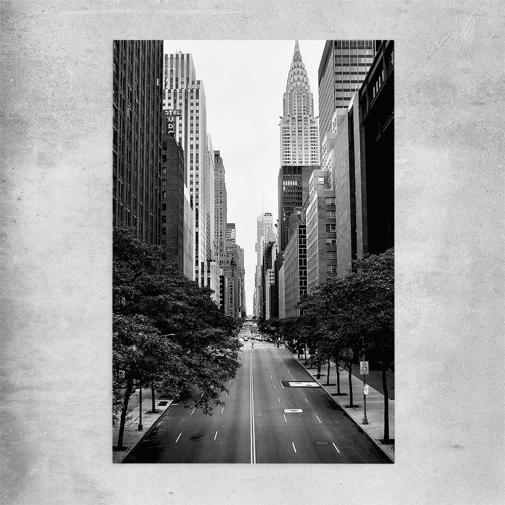 Manhattan Street rolled print is a high quality print in our city skyline, travel prints and maps collection