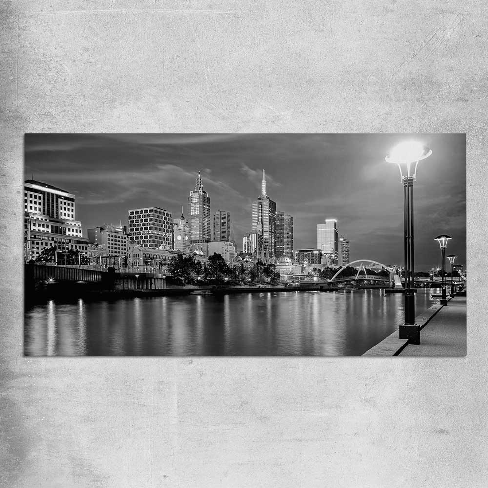 Melbourne Skyline rolled print is a high quality print in our city skyline, travel prints and maps collection