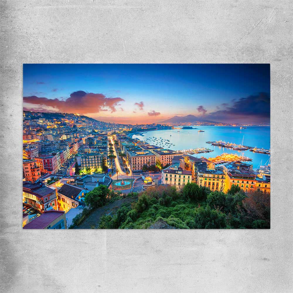 Naples City Lights rolled print is a high quality print in our city skyline, travel prints and maps collection