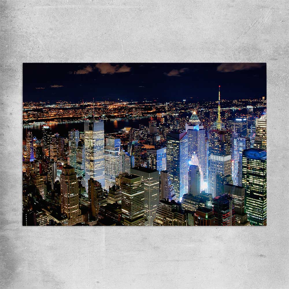 New York Glow rolled print is a high quality print in our city skyline, travel prints and maps collection