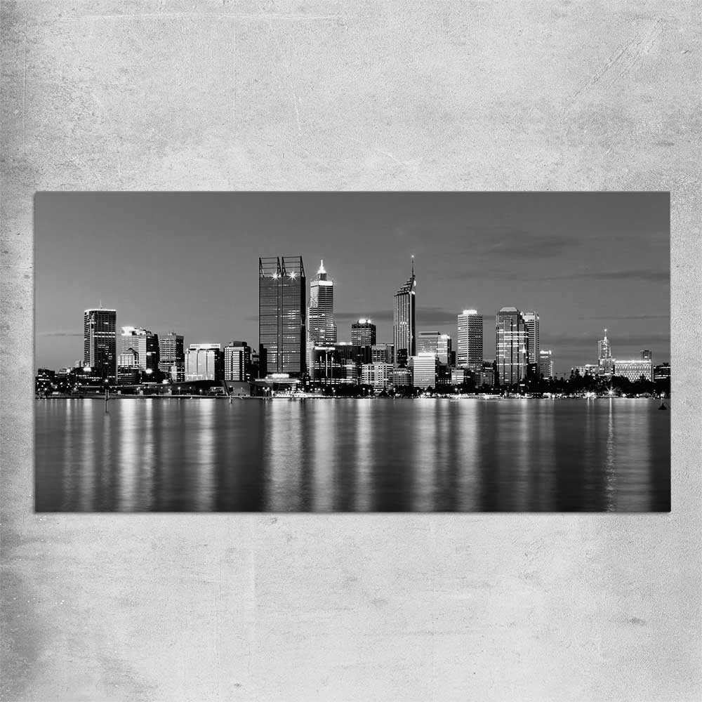 Perth Skyline rolled print is a high quality print in our city skyline, travel prints and maps collection