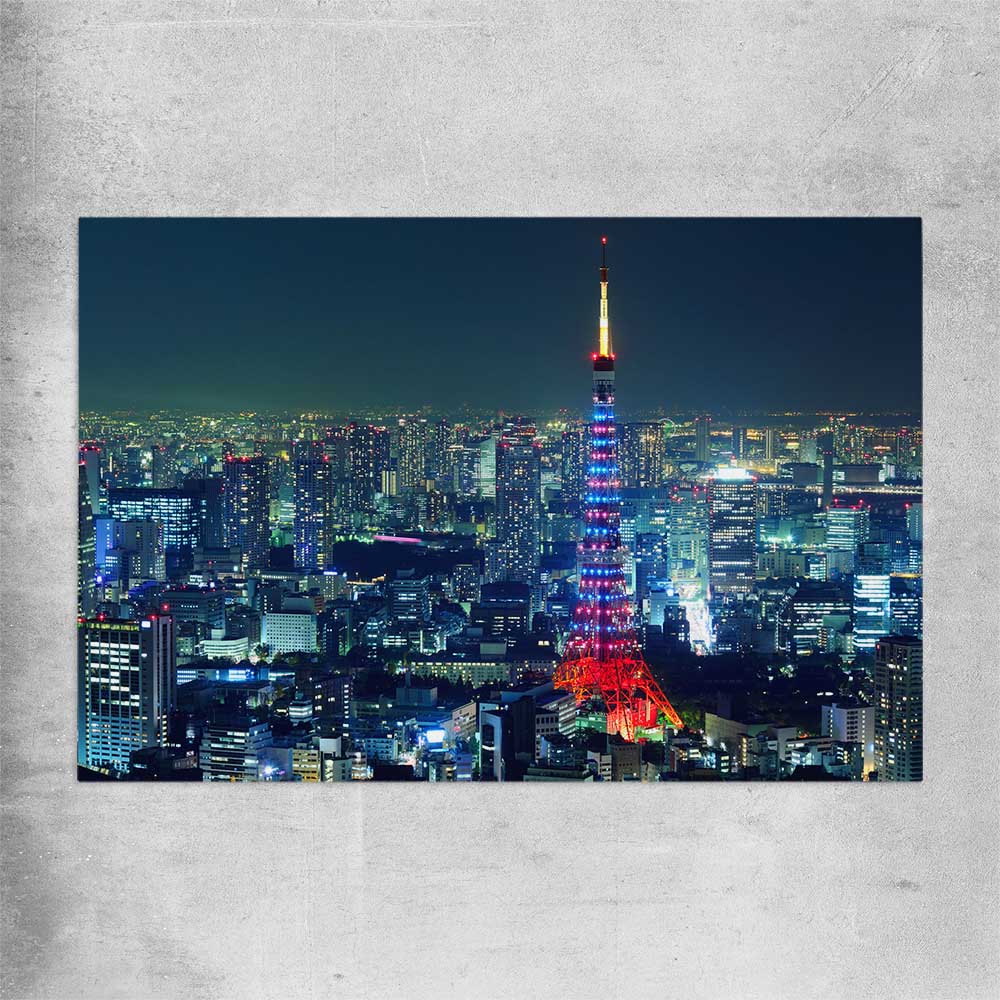 Tokyo City rolled print is a high quality print in our city skyline, travel prints and maps collection