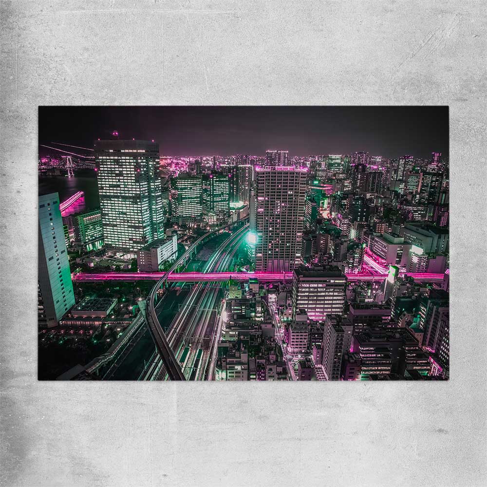 Tokyo Lights rolled print is a high quality print in our city skyline, travel prints and maps collection