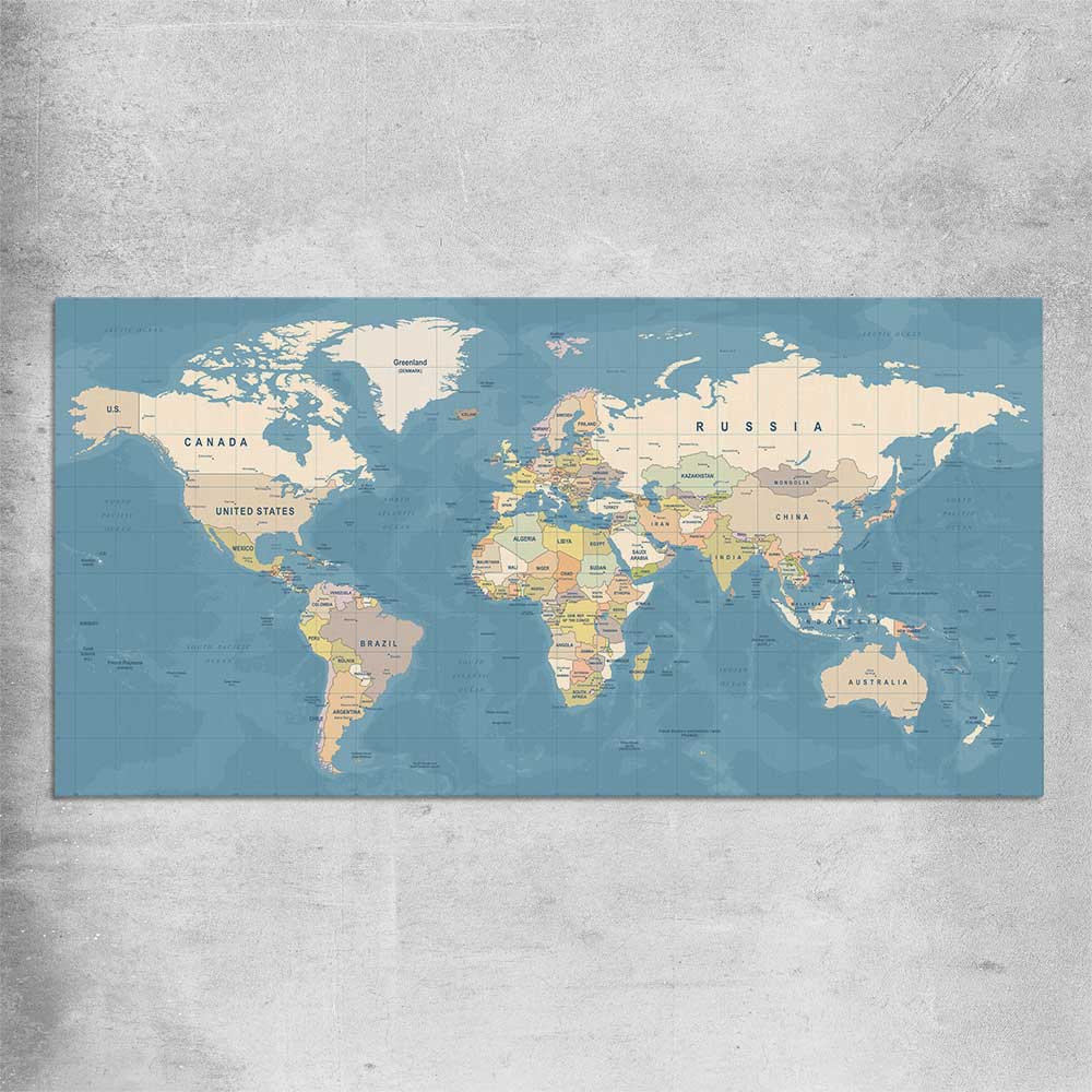 World Map rolled print is a high quality print in our city skyline, travel prints and maps collection