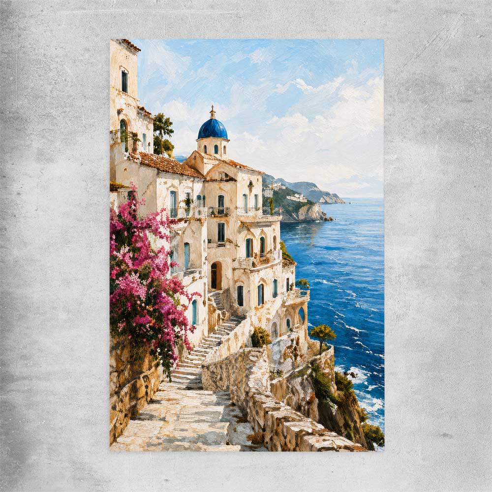 Amalfi Morning rolled print is a high quality print in our city skyline, travel prints and maps collection
