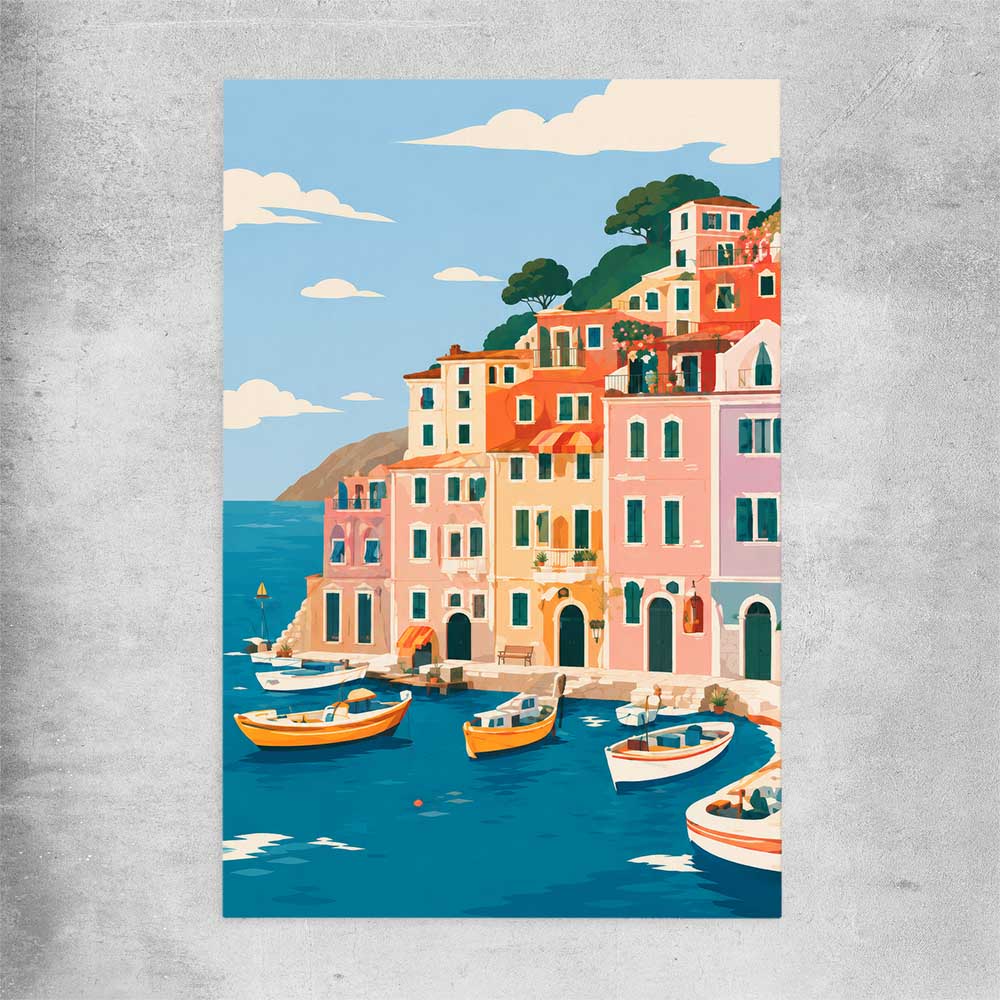 Harbour Days rolled print is a high quality print in our city skyline, travel prints and maps collection