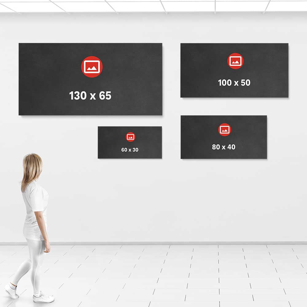 Printivart sizing chart for panoramic wall art
