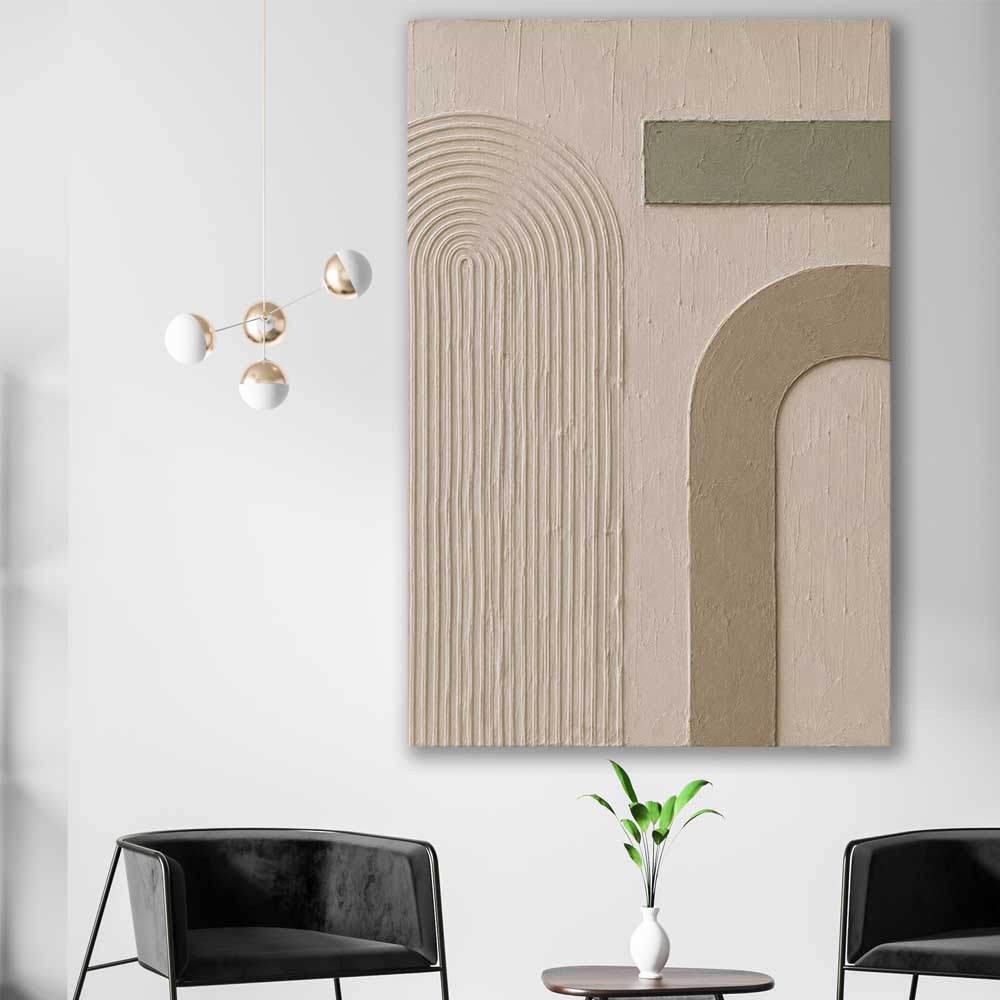 Arches No. 1 stretched canvas displayed in a room - part of our high quality canvas abstract wall art collection